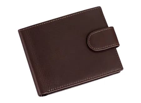 Deluxe Billetera de Cuero — Marrón