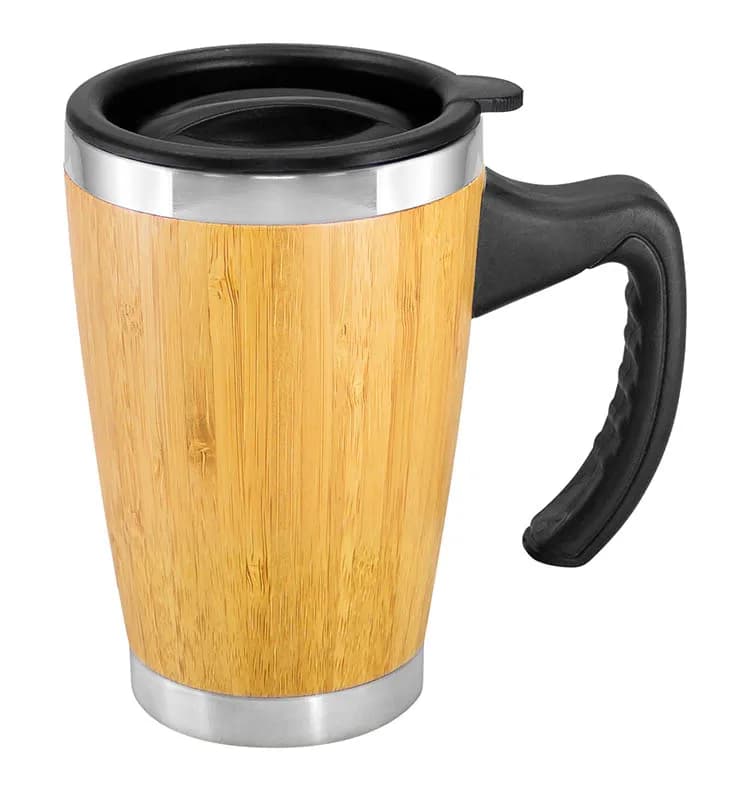 Mug de Bamboo con Asa Plástica