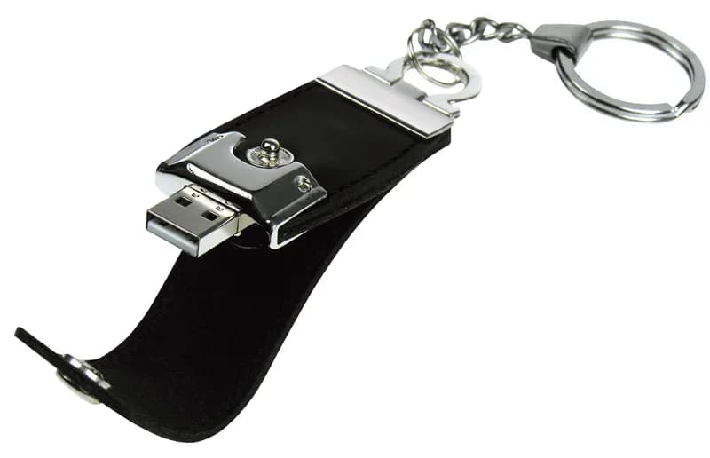 Llavero-Pendrive 4GB Simil Cuero