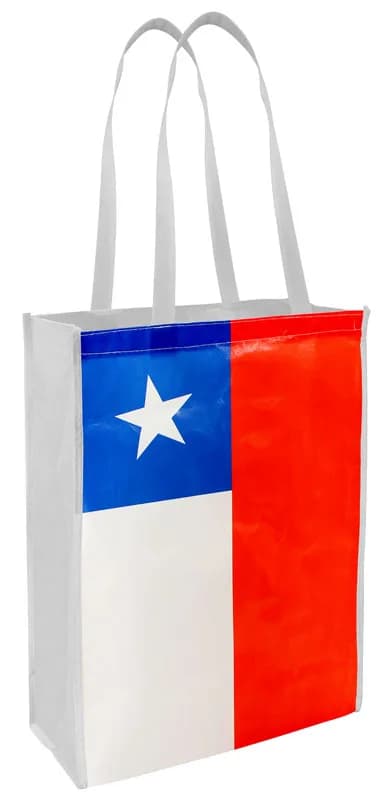 Bolsa TNT Bandera Chilena — 30 x 40 x 12 cm