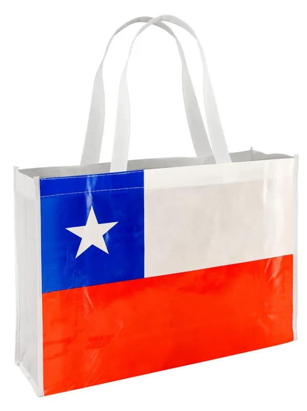 Bolsa TNT Bandera Chilena — 40 x 30 x 12 cm