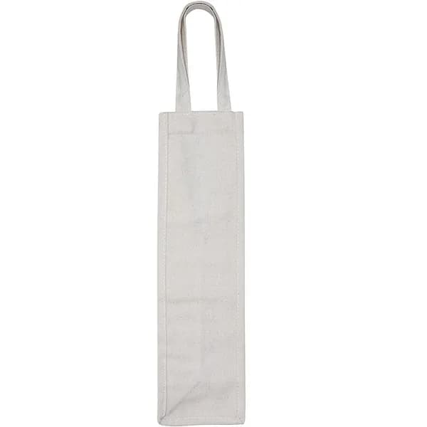 Bolsa Botella Vino 100% Algodón Canvas — Natural