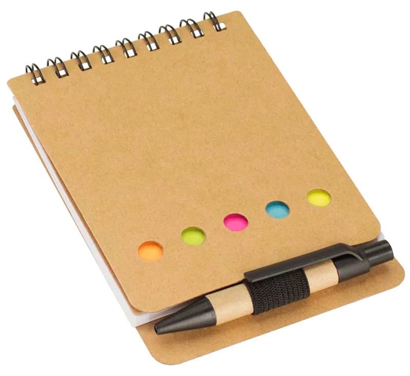 Memo Set Ecológico con Bolígrafo — 8.7 x 12.5 x 0.5 cm