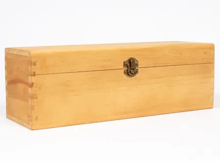 Caja de Madera Natural para Vino