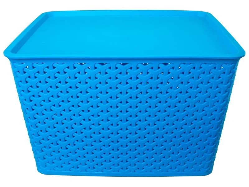 Canasto plástico 24 lt con tapa