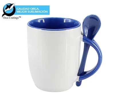 Tazón Cerámico Sublimación con Cuchara