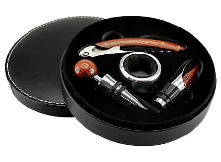 Set de Vino de PU Negro
